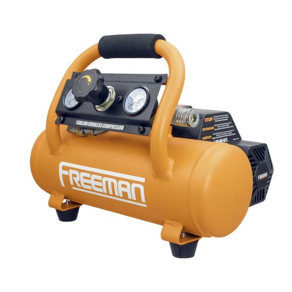 Freeman PE1GCCK 20V Cordless 1 Gal. Air Compressor with 3-in-1 Pneumatic Finish Nailer / Stapler, Battery, Charger, Air Hose, Inflation Accessory Kit and Fasteners (600 Count) – 700 Shots per Charge - Image 2