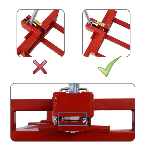 imerelez Easy Lawn Mower Lift for Riding Tractors , 800 Lbs Capacity Lawn Tractor Lifter, Ride-on Mower, Lawn Tractor Lift, Lawn Tractor + 45° Tilt Adjustable, red - Image 2