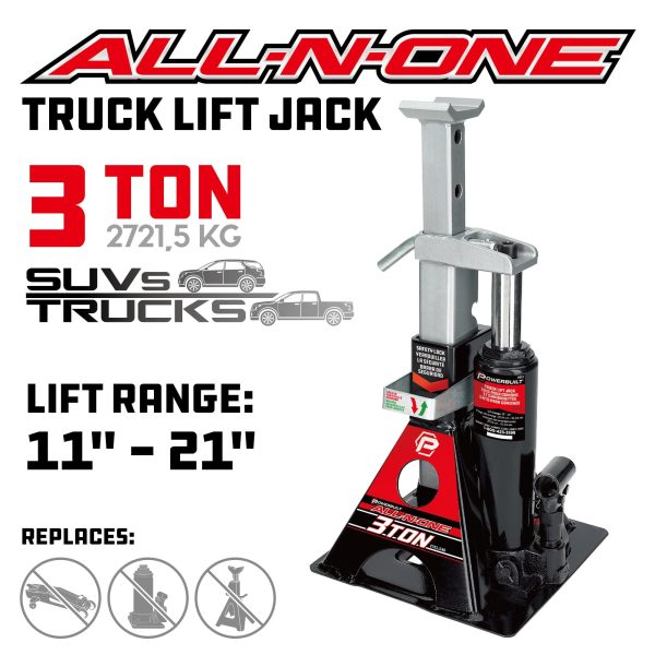 Powerbuilt 3 Ton All-in-One Jackstand/Bottle Jack - 640912 - Image 2