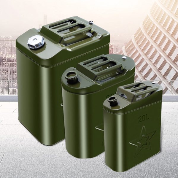 EUBUY 10L Metal Jerry Can Car Canister Holder Storage Tank with 3 Handles for Water Petrol Oil Water Alcohol - Image 4