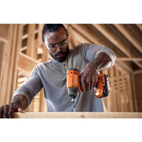 18V Cordless 2-Tool Combo Kit with 1/2 in. Drill/Driver, 1/4 in. Impact Driver, (2) 2.0 Ah Batteries, Charger, and Bag R9272 - Image 11