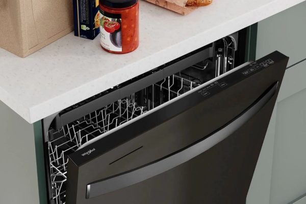 Whirlpool - 24" Top Control Built-In Dishwasher with Stainless Steel Tub, Large Capacity, 3rd Rack, 47 dBA - Black stainless steel - Image 14