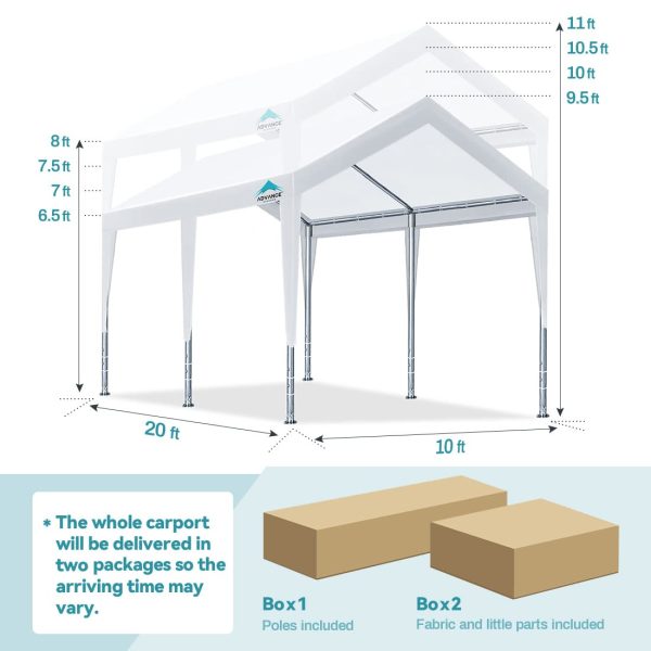 ADVANCE OUTDOOR Adjustable Carports Shelter - Image 5