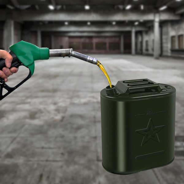 MoreChioce 10L Green Metal Jerry Can Store Container for Petrol Oil Water Alcohol - Image 2