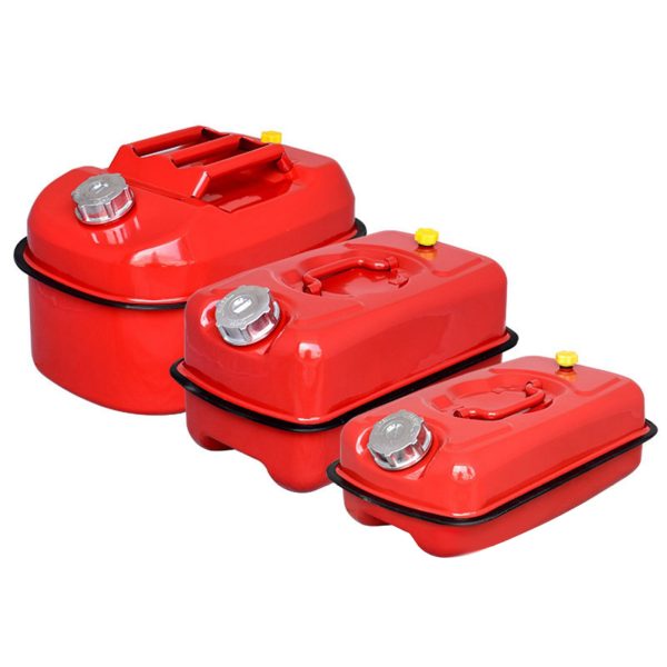 EUBUY 20L Red Metal Jerry Can Car Canister Holder Storage Tank with 3 Handles for Water Petrol Oil Water Alcohol - Image 7