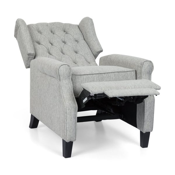 Breyon Contemporary Tufted Fabric Push Back Recliner - Image 11