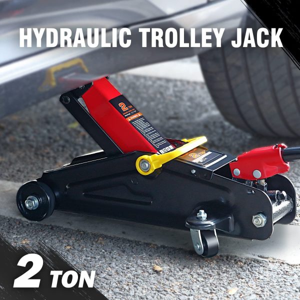 DNA Motoring TOOLS-00234 Low Profile Hydraulic Trolley Service Garage Floor Jack 2 Ton - Image 2