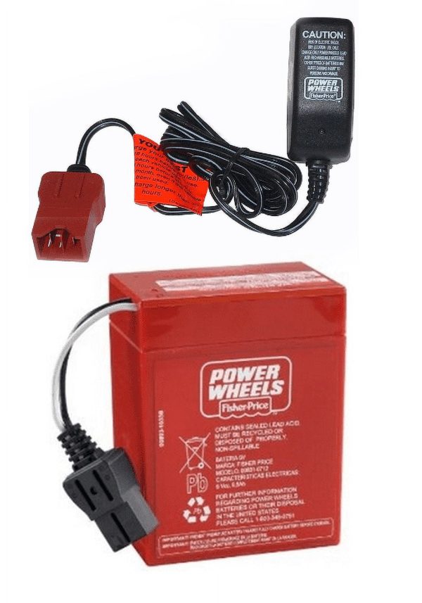 Power Wheels 00801-1779 + 0481 6 Volt Battery and Charger Kit