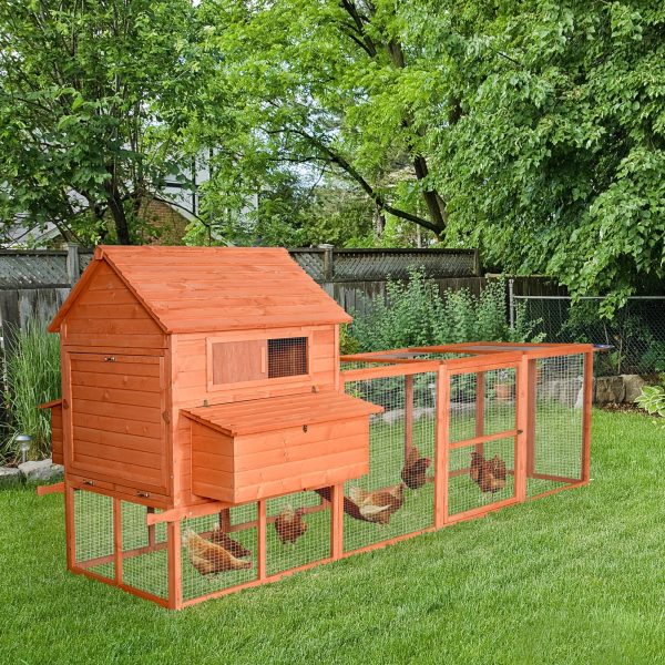 PawHut Large Chicken Coop Run Cage Duck Hen Chook House Poultry - Image 2