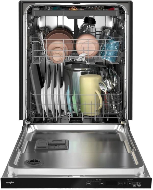 Whirlpool - 24" Top Control Built-In Dishwasher with Stainless Steel Tub, Large Capacity, 3rd Rack, 47 dBA - Stainless steel - Image 6