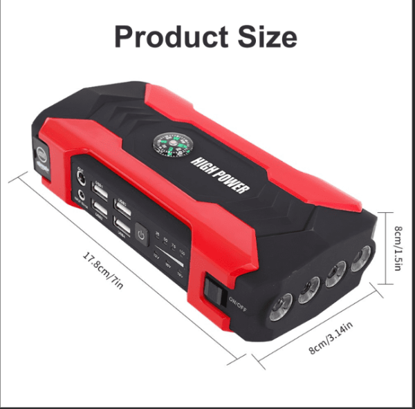 Car Jump Starter, 99800mAh Portable Charger Power Bank with LED Flash Light - Image 11