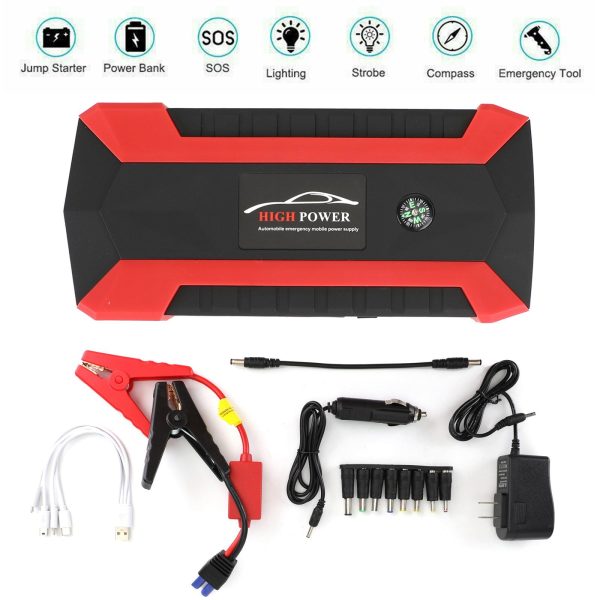 Mad Hornets 12V 89800mAh Car Jump Starter Kit Booster LCD 4 USB Charger Battery Power Bank - Image 2