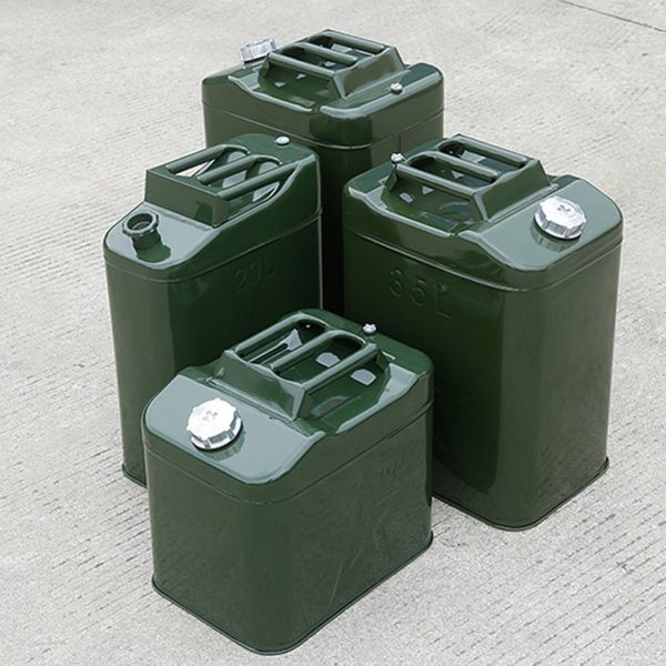 EUBUY 10L Metal Jerry Can Car Canister Holder Storage Tank with 3 Handles for Water Petrol Oil Water Alcohol - Image 2