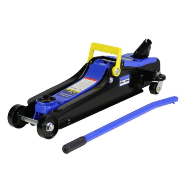 Floor Jack, 2 Ton Low Profile Floor Jack, Heav yDuty Steel Racing Floor Jack with Single Piston QuickLift Pump, Floor Jack Black+Blue + Steel + 2T Single pump + Lifting range 3.3"-15.2" - Image 5