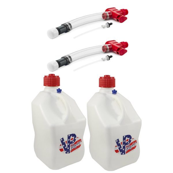 VP Racing Fuels Control Hose (2 Pack) w/ 5 Gal Utility Jug, White (2 Pack)