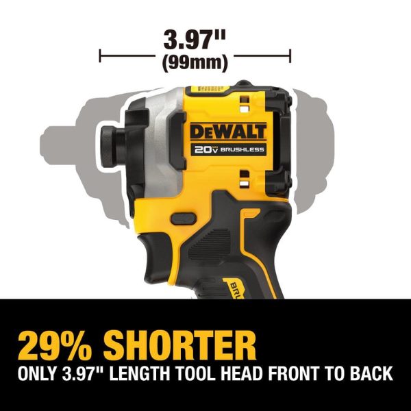 ATOMIC 20V MAX Cordless Brushless Compact 1/4 in. Impact Driver (Tool Only) DCF850B - Image 3