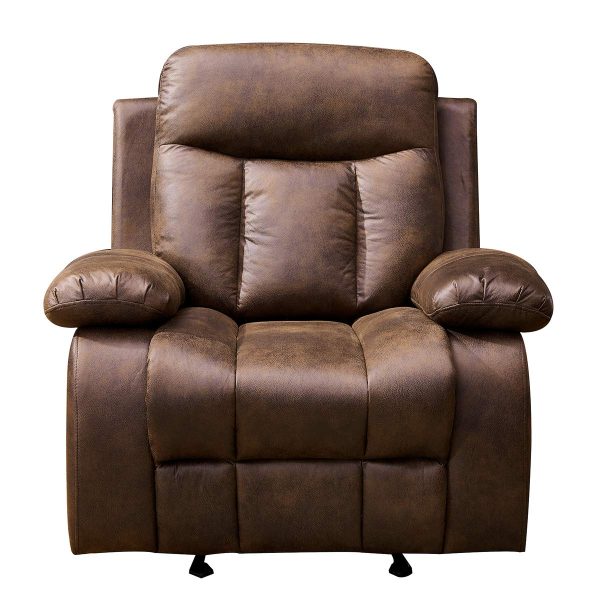 Betsy Furniture 3-PC Microfiber Fabric Recliner Set Living Room Set in Brown, Sofa Loveseat Chair Pillow Top Backrest and Armrests 8028 (Living Room Set 3+2+1) - Image 8