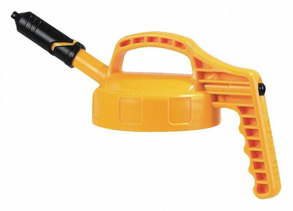 Oil Safe Mini Spout Lid,w/0.27 In Outlet,Yellow 100409