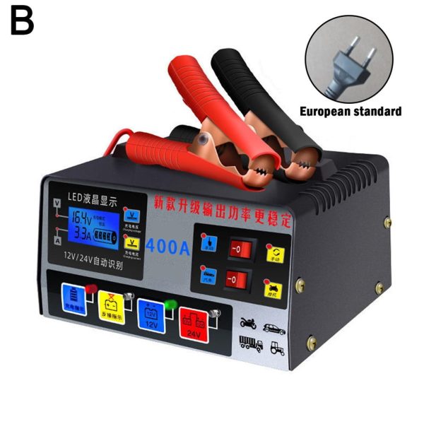 ALSLIAO Car Battery Charger Fully Automatic High Frequency Intelligent Pulse Repair LCD