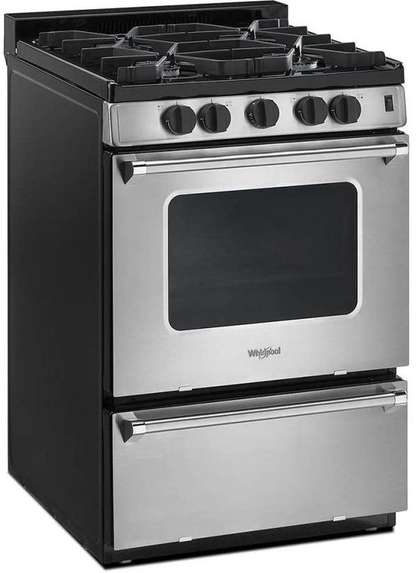 Whirlpool ADA 24 Stainless Steel Freestanding Gas Range With Sealed Burners - Image 4