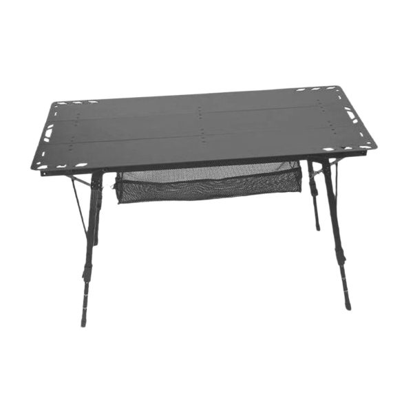 Miulika Folding Table Camping Table Foldable Small Table Sturdy Outdoor Table with Adjustable Legs for Camp Garden Barbecue Yard Boat Black - Image 5