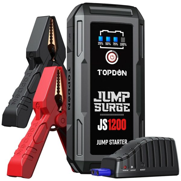 Car Jump Starter TOPDON JS1200 10000mAh Peak 1200A 12V Car Starter Lithium Battery Booster