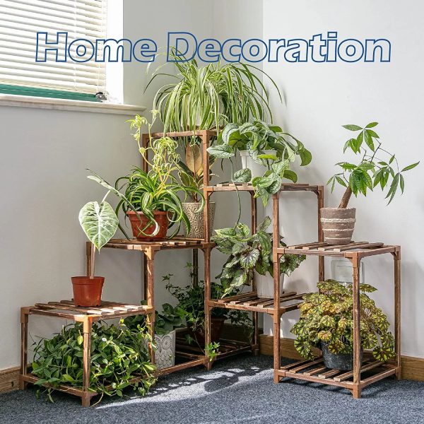 Corner Plant Stand Indoor Wood Outdoor Plant Shelf for Multiple Plants Ladder Plant Holder Table Plant Pot Stand for Window Garden Balcony Living Room - Image 6