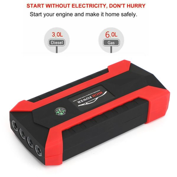 Motor Genic 89800mAh 12V Car Jump Starter 4USB Multifunction Emergency Battery Power Bank - Image 5