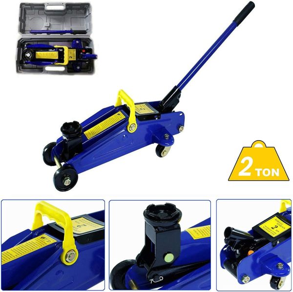 Dayplus 2 Tons Hydraulic Floor Trolley Jack Heavy Duty Steel Profile Quick Lifting Jack