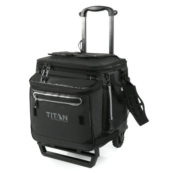 Titan By Arctic Zone 60 Can Capacity Collapsible Wheeled Soft Cooler, Black - Image 2