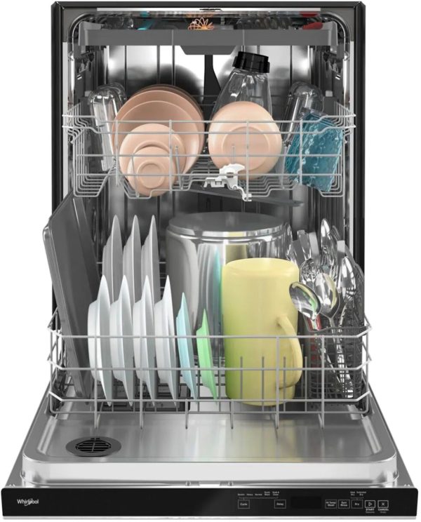 Whirlpool - 24" Top Control Built-In Dishwasher with Stainless Steel Tub, Large Capacity, 3rd Rack, 47 dBA - Stainless steel - Image 5