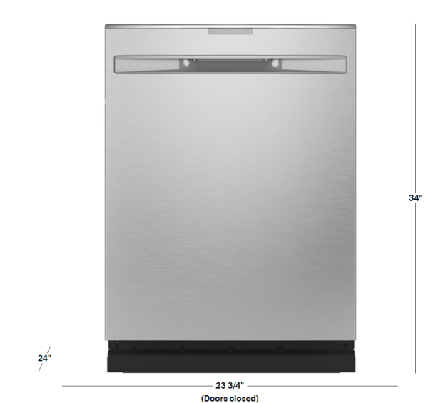 GE Profile - Top Control Built-In Stainless Steel Tub Dishwasher with 3rd Rack and Microban, 42dBA - Stainless steel - Image 3