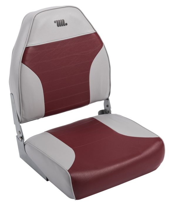 Wise 8WD588PLS-661 Standard High Back Boat Seat�� Grey/Red