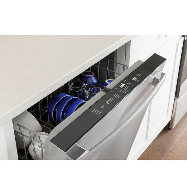 GE - Top Control Built In Dishwasher with Sanitize Cycle and Dry Boost, 52 dBA - White - Image 8