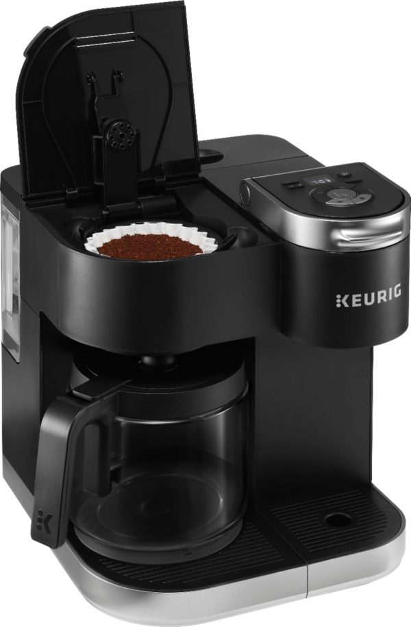 Keurig - K-Duo 12-Cup Coffee Maker and Single Serve K-Cup Brewer - Black