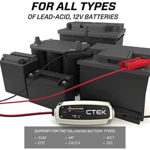 CTEK - 40-206 MXS 5.0 Fully Automatic 4.3 amp Battery Charger and Maintainer 12V - Image 5