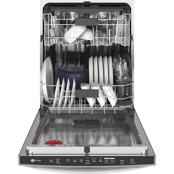 GE Profile - Hidden Control Built-In Dishwasher with Stainless Steel Tub, Fingerprint Resistance, 3rd Rack, 39 dBA - Stainless steel - Image 9