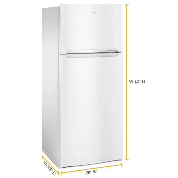 Whirlpool Wrt518szf 28" Wide 17.6 Cu. Ft. Top Mount Refrigerator - White - Image 4