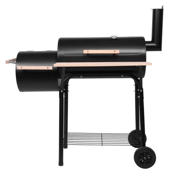 UBesGoo Charcoal Grill Portable BBQ Grill and Offset Smoker Steel BBQ Pit Outdoor for Camping, Black - Image 2