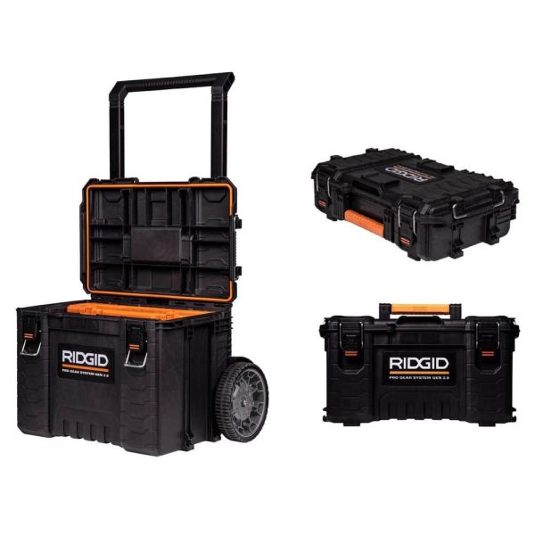 2.0 Pro 22 in. Gear System Rolling Tool Box and Tool Box and Tool Case 254065-254067-254069