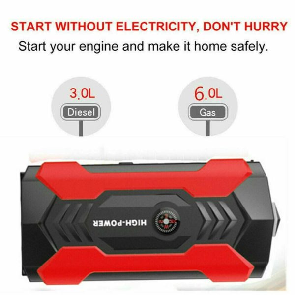 DFITO 28000mAh 12V UltraSafe Portable Jump Starter with LED Display for up to 6L Gas and 3L Diesel Engines - Image 7