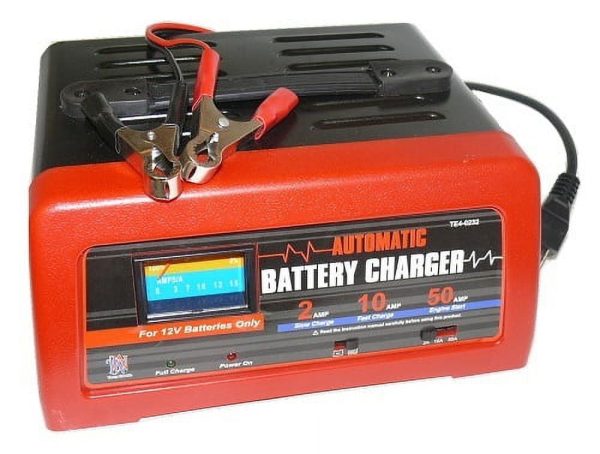 2/10/50A Battery Charger with Engine Start, Suitable for 12V Lead-acid Battery