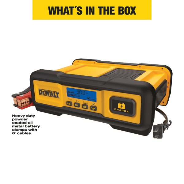 DEWALT DXAEC100 Professional 30-Amp Battery Charger and 3-Amp Maintainer with 100-Amp Engine Start - Image 5