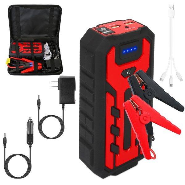 Car Jump Starter iMounTEK Booster 800A Peak 28000mAh Battery Charger Power Bank w/ 4 Modes LED Flashlight for Up to 6.0L Gas or 4.0L Diesel Engine Car