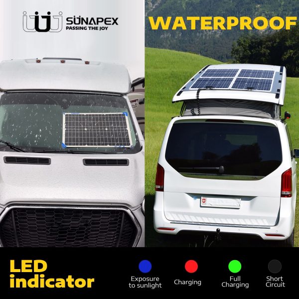 SUNAPEX Solar Battery Trickle Charger Maintainer 30W 12V Waterproof Solar Panel Trickle Charger for Car Boat RV Truck Motorcycle Marine Tractor Battery Visit the SUNAPEX Store - Image 7