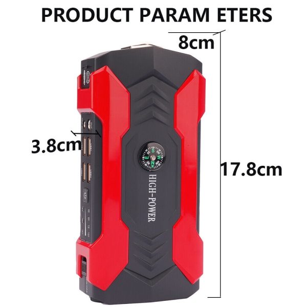 99800mAh Car Jump Starter Booster Jumper Box Power Bank Battery Charger Portable - Image 2