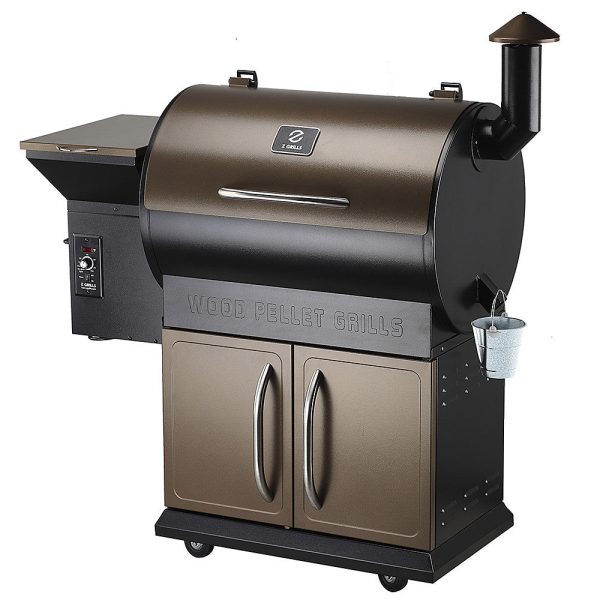 Z Grills ZPG-700D - Wood Pellet Grill and Smoker with Cabinet Storage 694 sq. in. - Bronze - Image 2