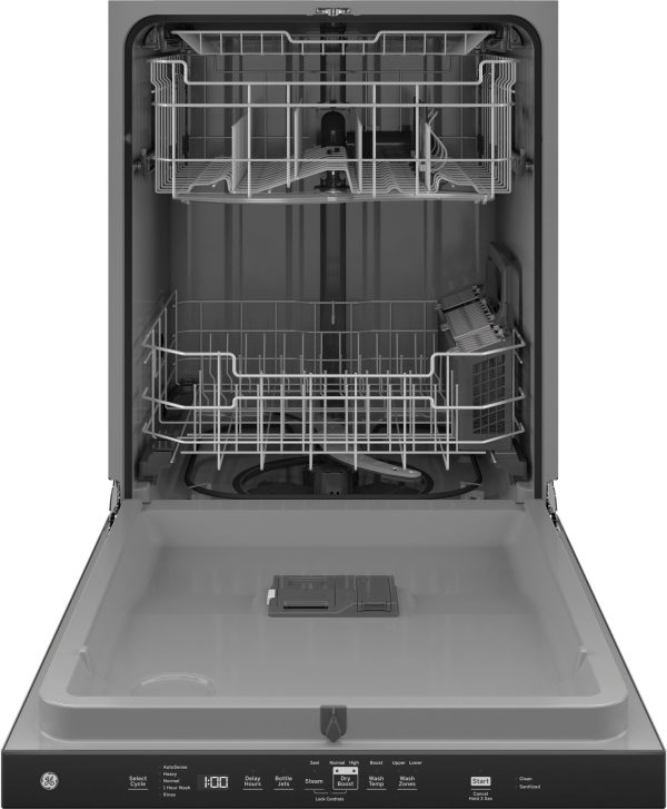 GE - Top Control Built-In Dishwasher with 3rd Rack, 50 dBA - Stainless steel