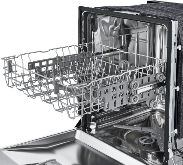 LG - 24" Front-Control Built-In Dishwasher with Stainless Steel Tub, QuadWash, 50 dBa - Stainless steel - Image 9