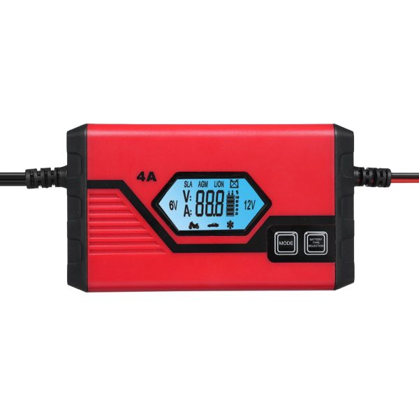 Arealer Charger,With Lcd 4 Amp Maintainer Car 6v/12v Battery Lcd Screen Amp 6v/12v Battery With Battery 4 Atv Pristin